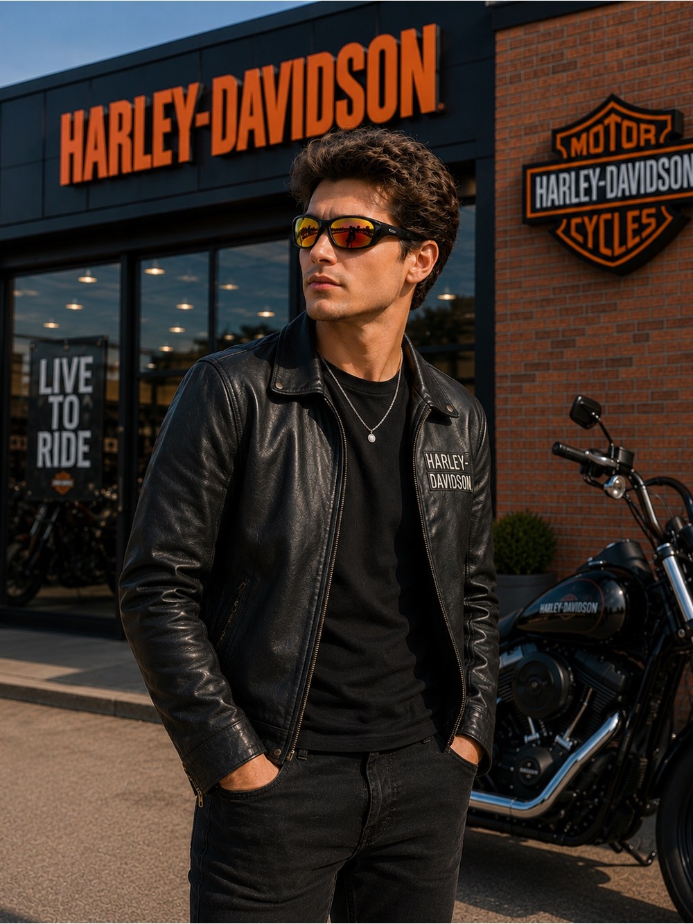 Harley Davidson shade with holder